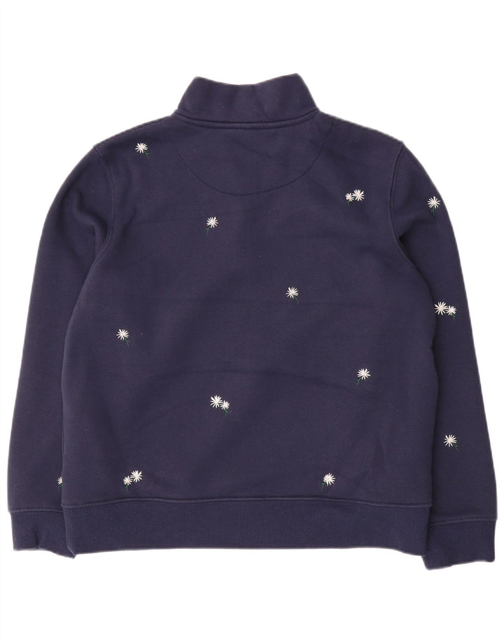 Crew Clothing moletom feminino jumper UK 12 médio azul marinho floral