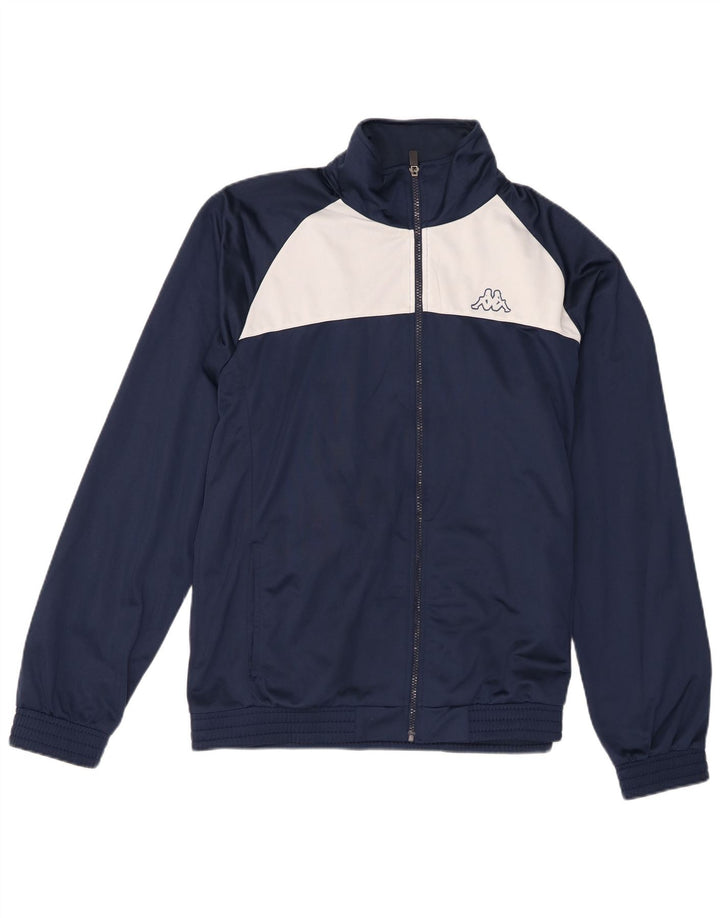Kappa Mens Treino Top Jaqueta XL Azul Marinho Colourblock Poliéster