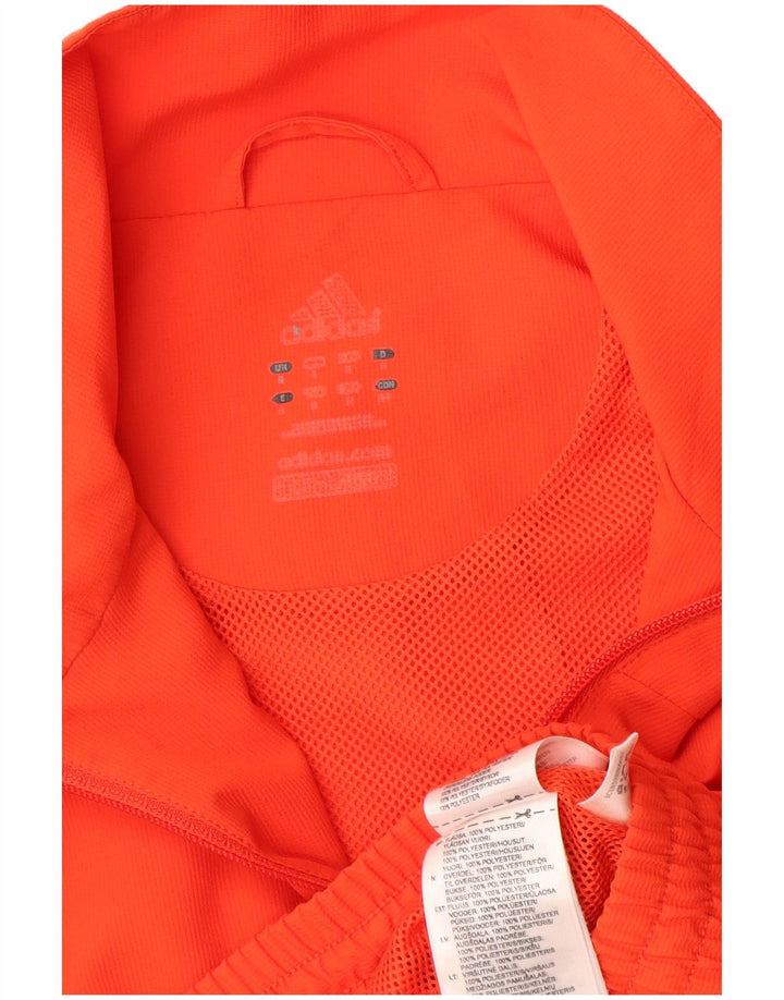 Jaqueta Adidas Masculina Treino Top Pequeno Bloco Colorido Laranja