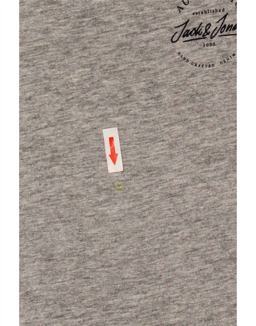 Camiseta masculina Jack & Jones top pequeno algodão manchado cinza