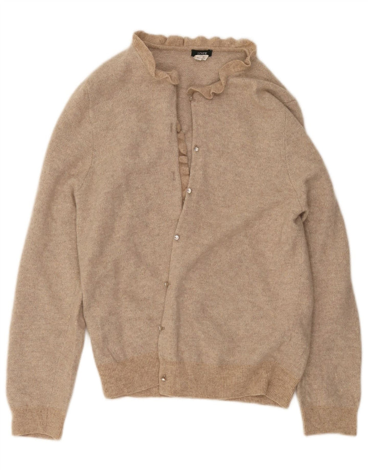 Suéter cardigã feminino J. Crew UK 18 XL lã bege