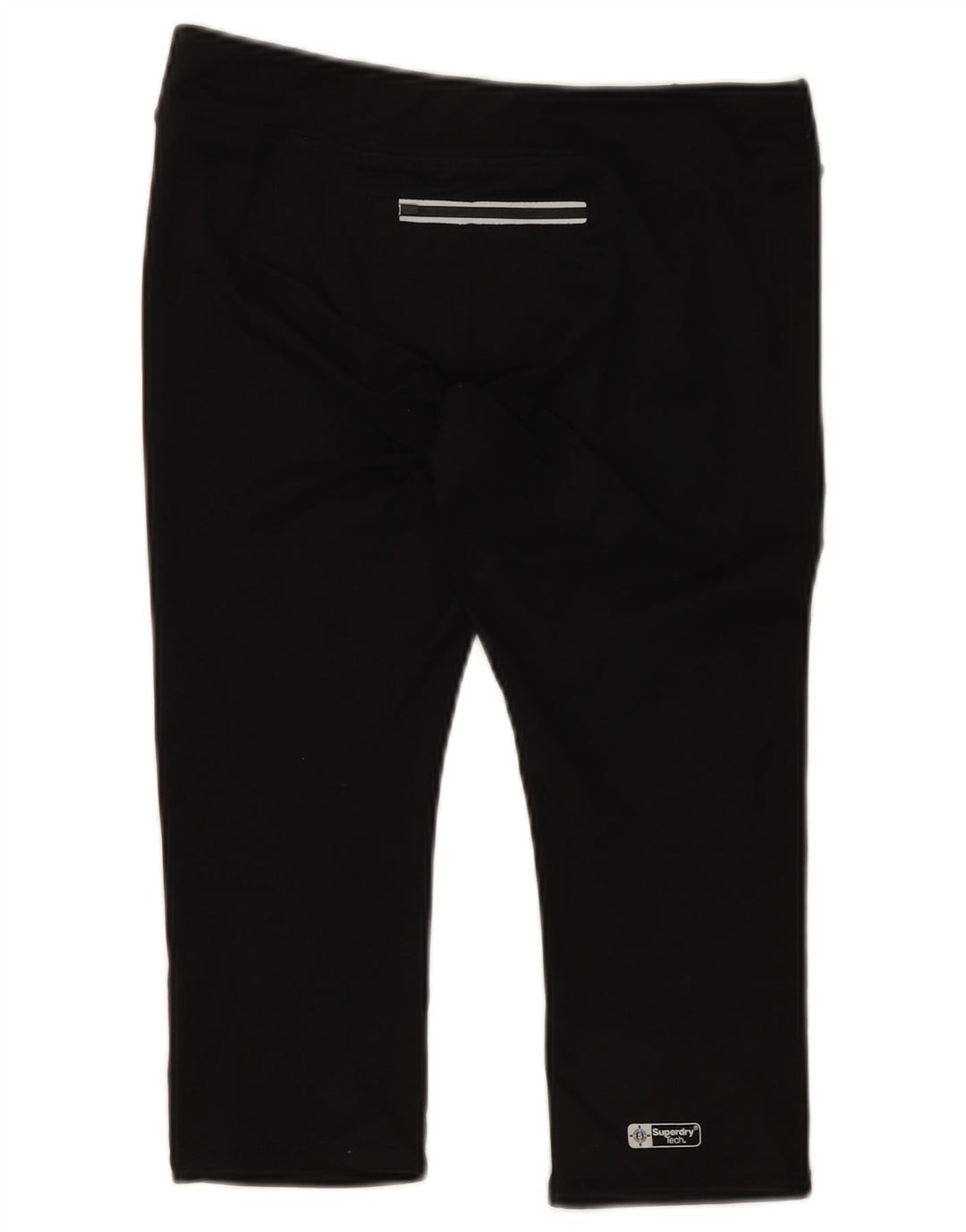 Superdry Womens Graphic Capri Leggings UK 12 Médio Preto Poliéster