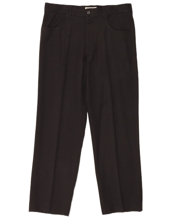 Calça masculina reta casual Armani IT 50 grande W35 L31 preta