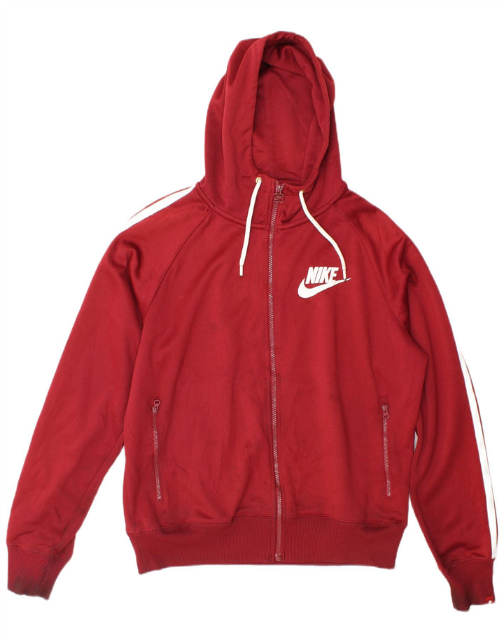 Nike Mens Tracksuit Top Jacket Médio Borgonha Poliéster