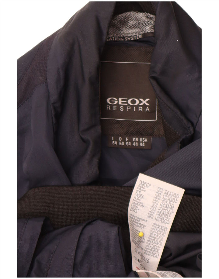 Jaqueta bomber masculina Geox Respira UK 44 2XL poliéster azul marinho