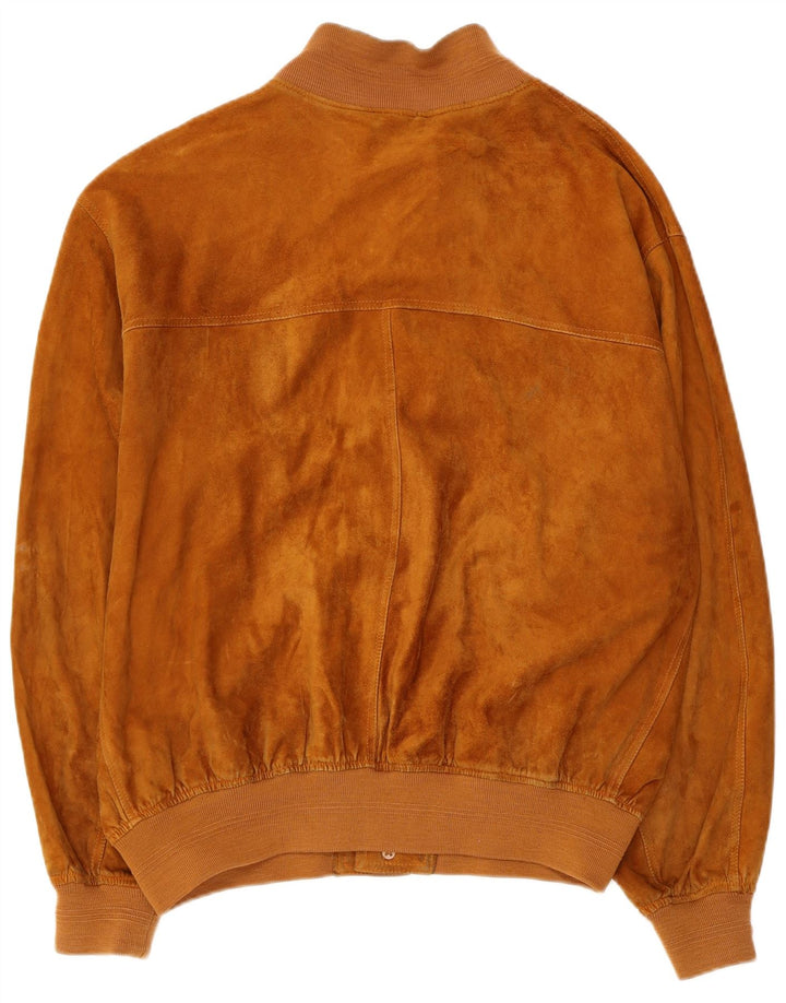 Jaqueta bomber masculina VINTAGE de camurça UK 42 XL marrom