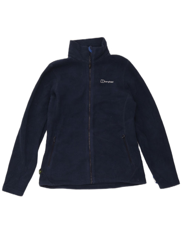 Jaqueta de lã feminina Berghaus UK 14 grande poliéster azul marinho
