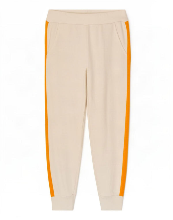 Calça de treino feminina Zara Joggers UK 10 pequeno bloco colorido branco