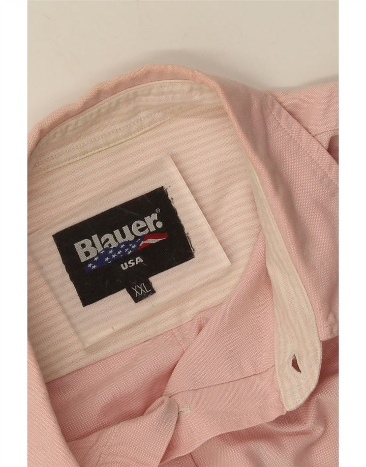 Camisa militar masculina Blauer 2XL algodão rosa