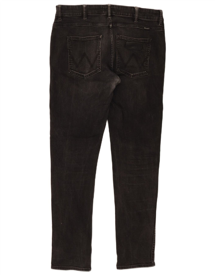 Wrangler Mens Stompers Jeans Slim W32 L30 Algodão Preto