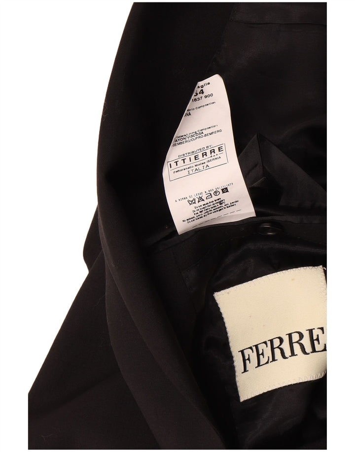 Jaqueta Blazer Masculina Ferre com 2 Botões IT 54 2XL Lã Preta