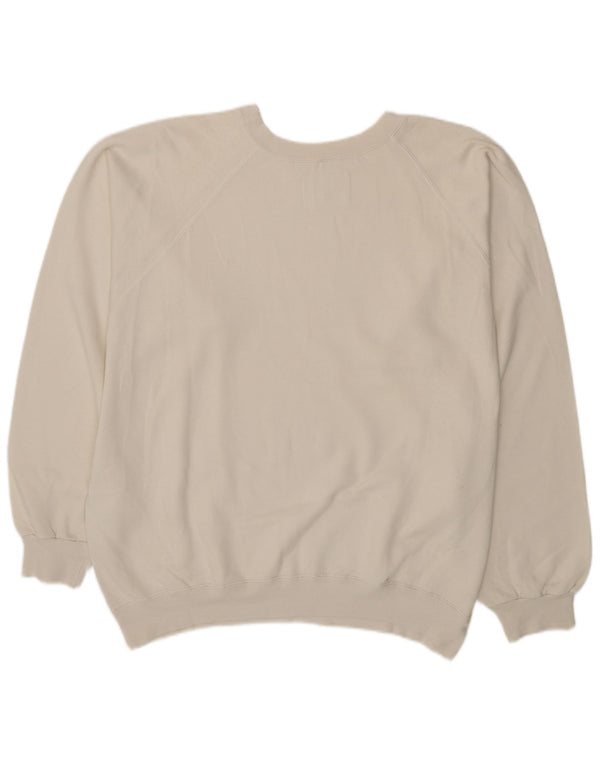 Campeão masculino gráfico moletom jumper XL algodão branco