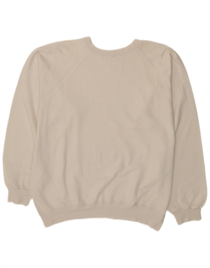 Campeão masculino gráfico moletom jumper XL algodão branco
