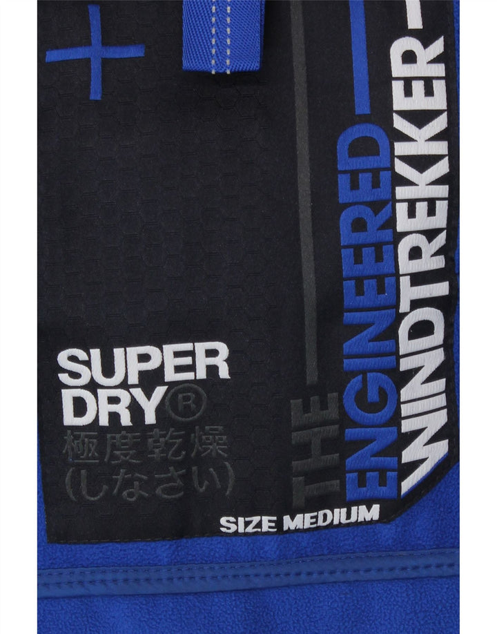 Jaqueta corta-vento masculina Superdry Windtrekker Graphic UK 38 cinza médio