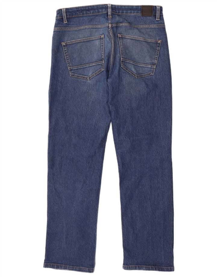 BENCH Mens Straight Jeans W32 L32 Azul Algodão