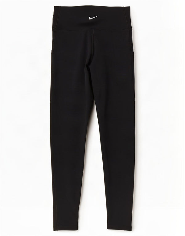 Leggings Nike Dri Fit Crop Femininas UK 12 Médio Preto Poliéster