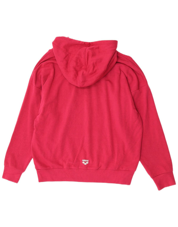 Arena feminino oversized moletom com capuz UK 16 grande algodão rosa
