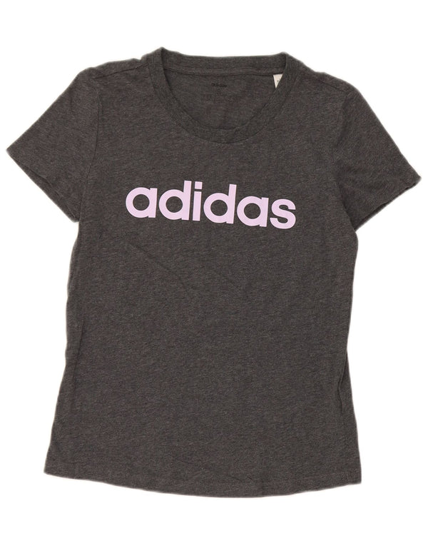Camiseta Adidas Feminina Graphic Top UK 8/10 Pequena Cinza Algodão