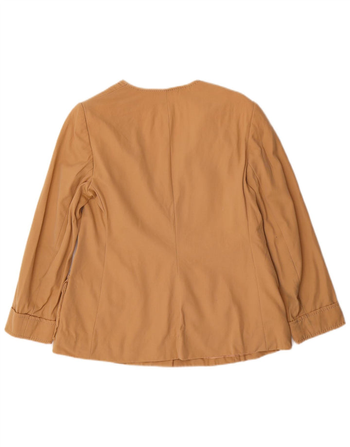 Jaqueta blazer feminina Louis Feraud com 5 botões EU 48 2XL lã bege