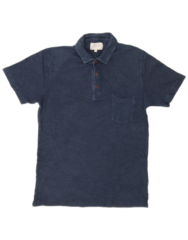 Camisa polo masculina Jigsaw pequena algodão azul marinho