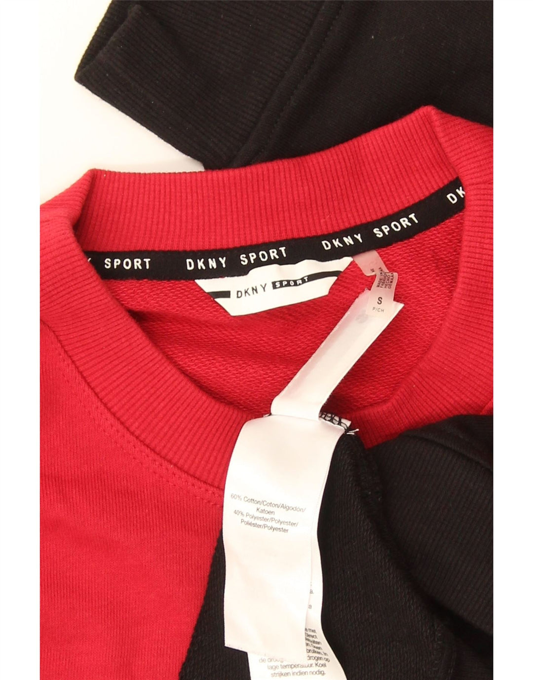 Suéter gráfico feminino Dkny UK 10 pequeno bloco colorido multicolorido
