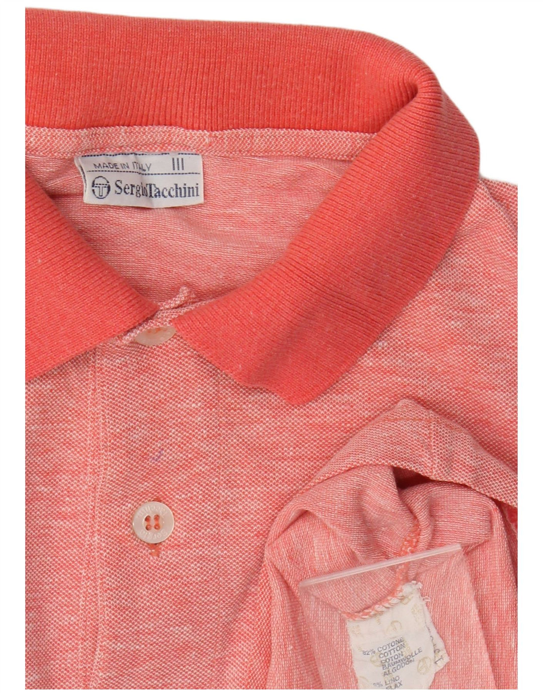 Camisa polo masculina Sergio Tacchini médio algodão rosa