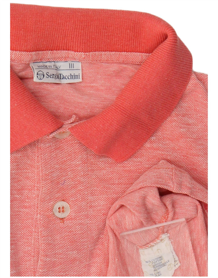 Camisa polo masculina Sergio Tacchini médio algodão rosa