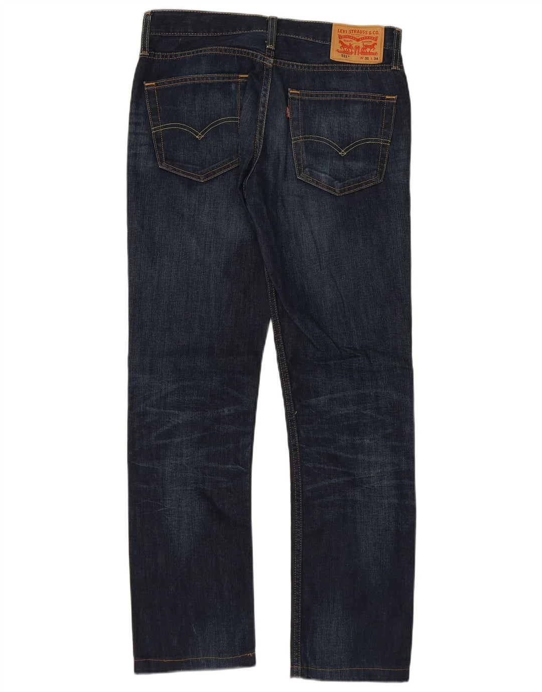 LEVI'S Masculino 511 Slim Jeans W31 L29 Azul Marinho Algodão