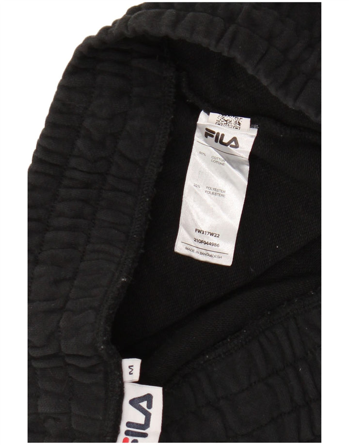 Calça de treino feminina FILA Joggers UK 14 médio preto algodão