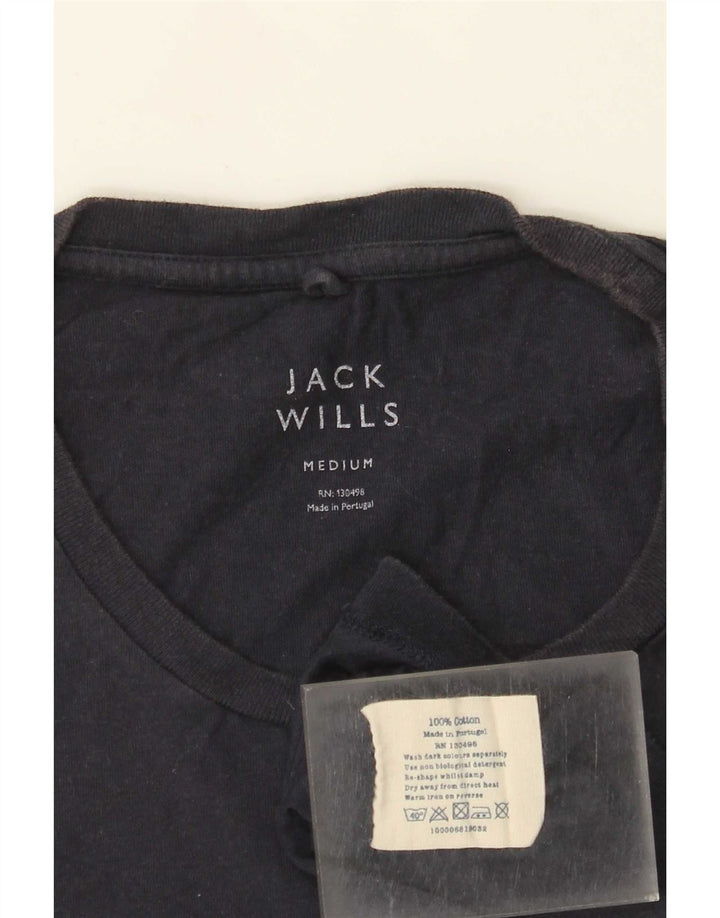 Camiseta masculina Jack Wills Top médio algodão azul marinho