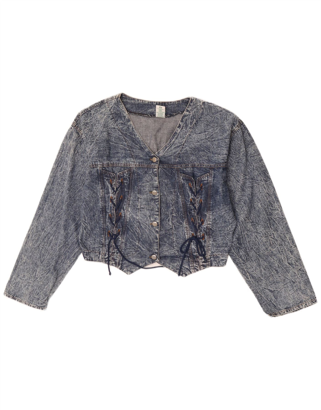 Canda Jaqueta jeans feminina cropped 15-16 anos algodão azul