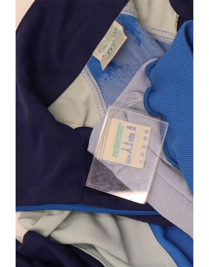 Jaqueta feminina de treino Ennerre UK 20 2XL azul colorblock poliamida