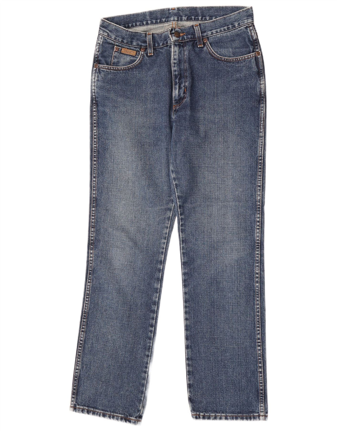 Wrangler feminino Grace Straight Jeans W31 L30 azul algodão