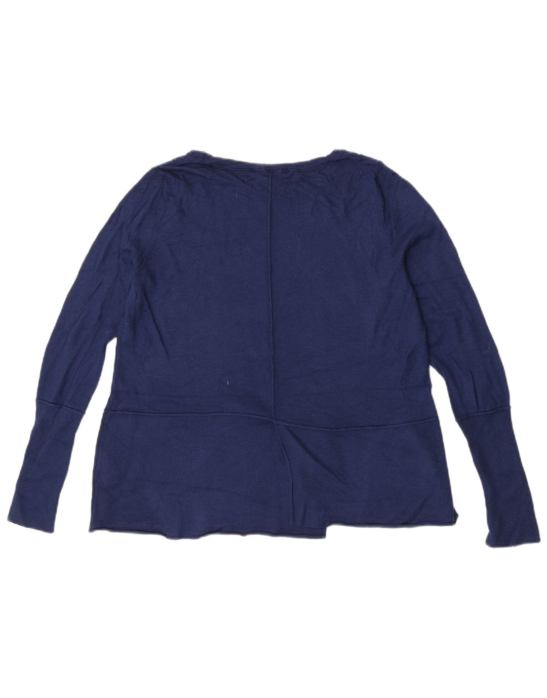 Suéter feminino de grandes dimensões com gola canoa Phase Eight Reino Unido 10 pequeno azul marinho
