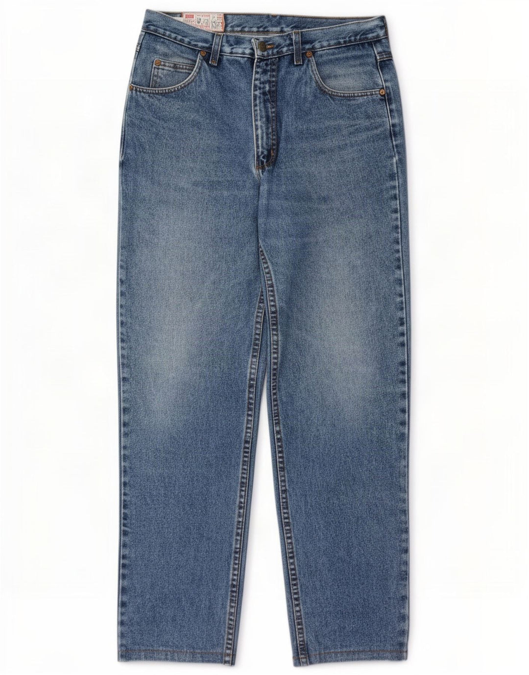 Rifle Mens Tapered Jeans W34 L31 Azul Algodão