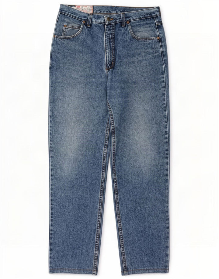 Rifle Mens Tapered Jeans W34 L31 Azul Algodão
