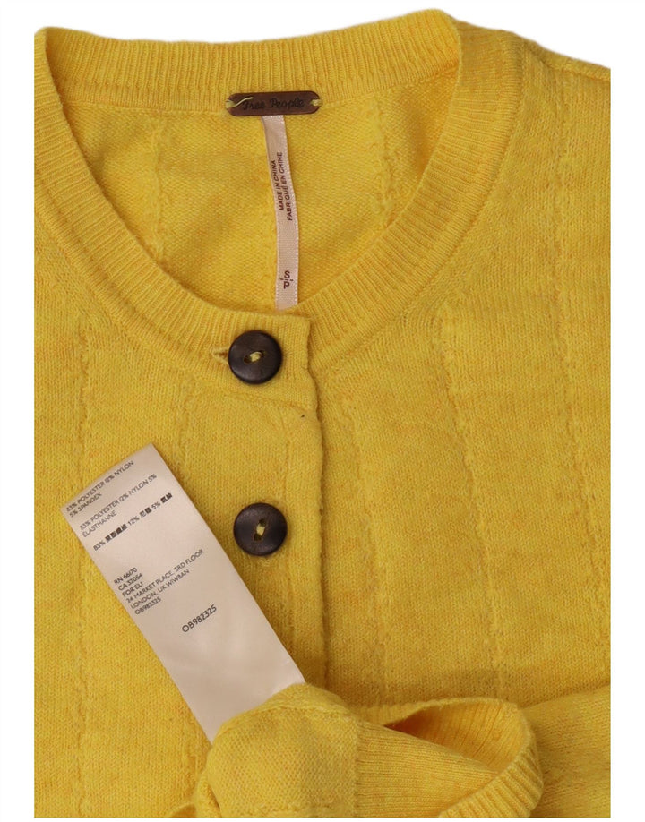 Suéter feminino PEPE Jeans Crop Cardigan UK 10 poliéster amarelo pequeno