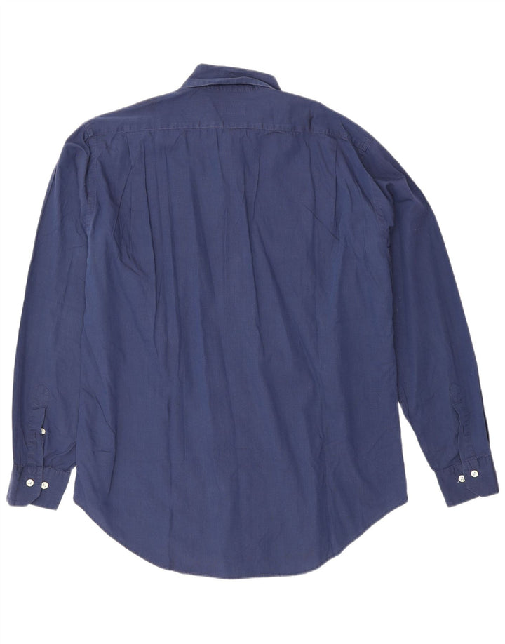 Camisa masculina Henry Cottons tamanho 42 grande algodão azul marinho