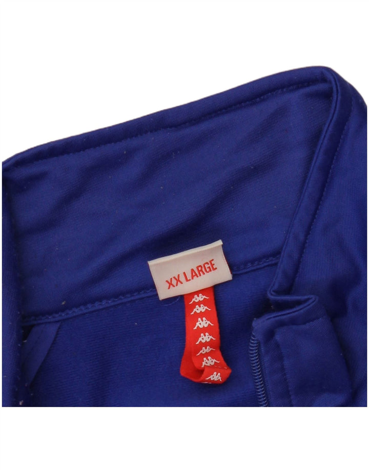 Jaqueta Kappa masculina com agasalho gráfico 2XL azul colorblock