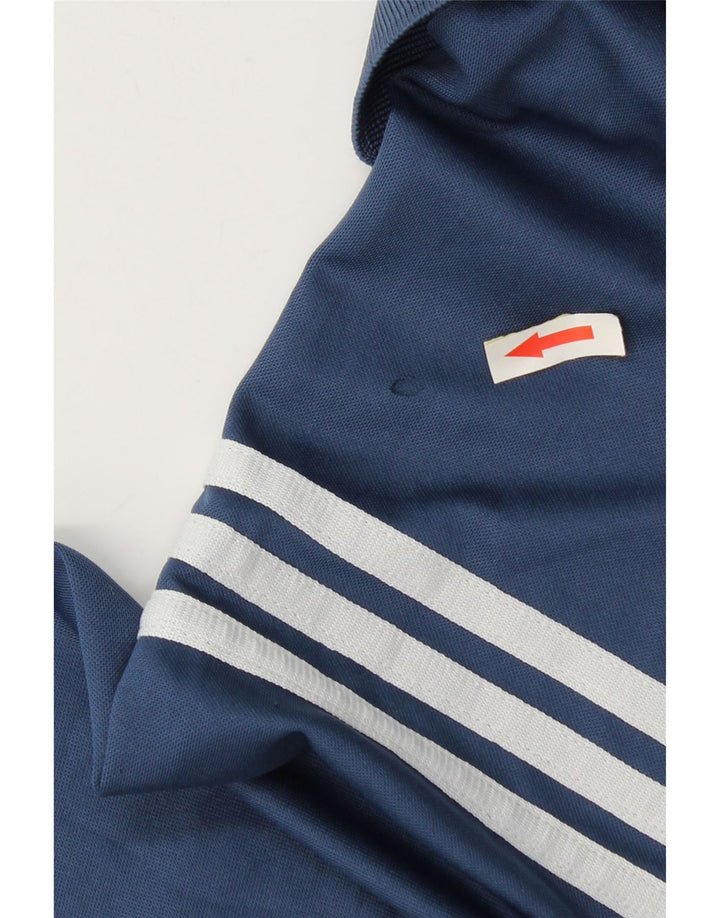 Adidas Mens Climalite Polo Shirt XL Azul Marinho Colorblock Poliéster