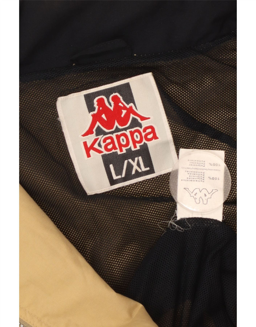 Jaqueta de chuva masculina Kappa UK 42 XL poliamida bege