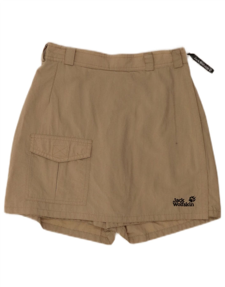 Skort feminino Jack Wolfskin UK 8 pequeno W24 poliamida bege