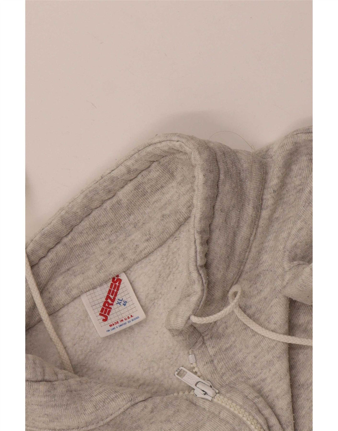 Suéter feminino Jerzees com capuz gráfico com zíper e gola EU 46 XL cinza manchado