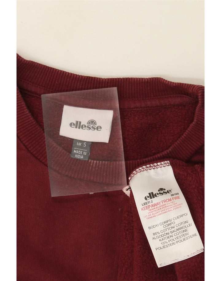 Ellesse moletom masculino gráfico jumper pequeno algodão borgonha