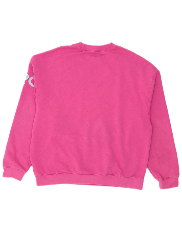 Moletom feminino Nike Graphic Oversized Jumper UK 10 pequeno algodão rosa