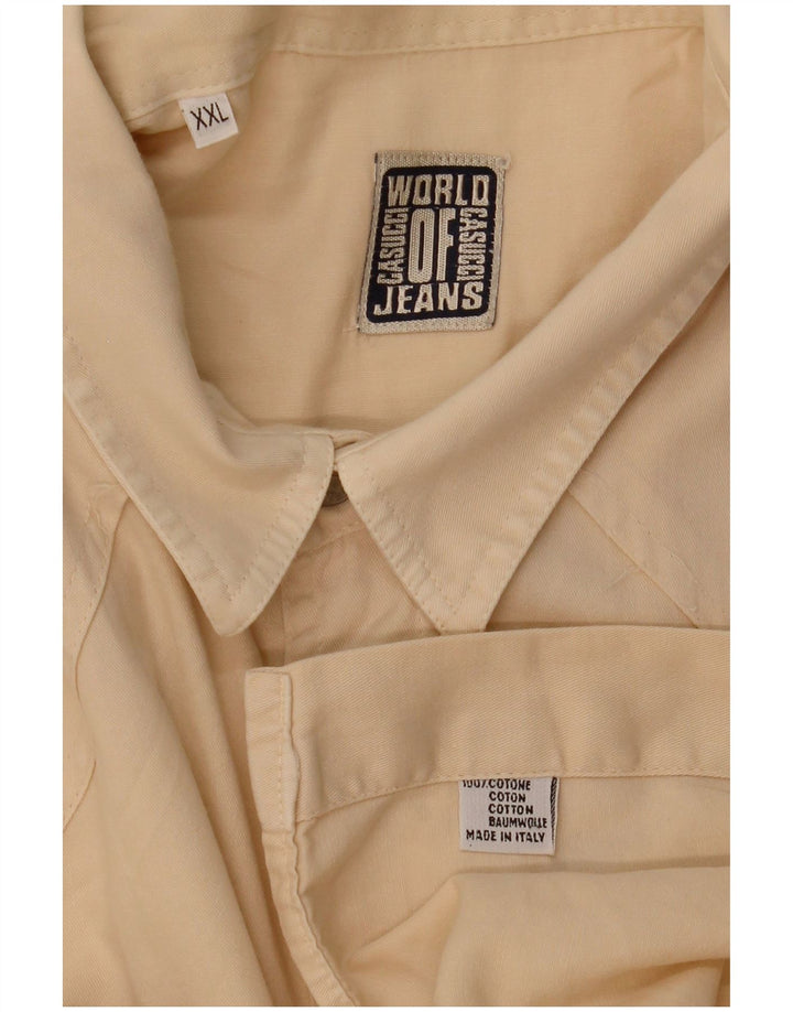 Camisa masculina CASSUCI 2XL algodão bege
