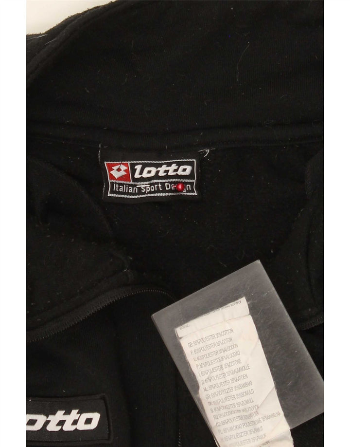 Lotto moletom masculino com zíper e gola alta, grande poliéster preto