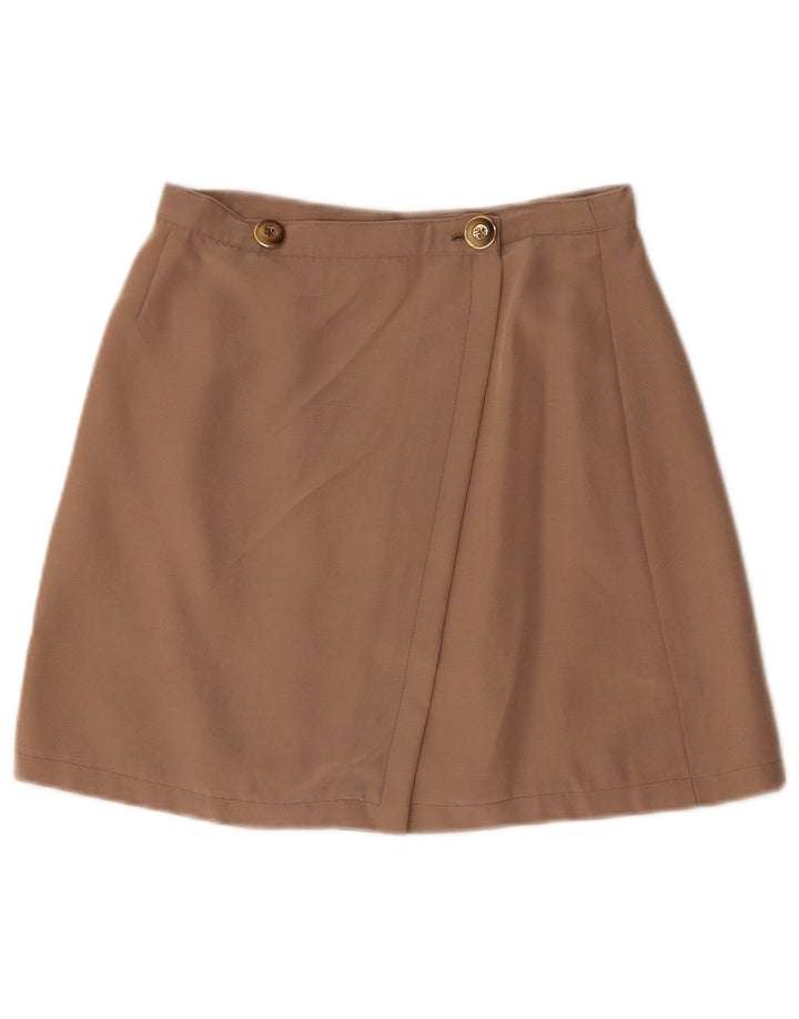 Mini saia feminina vintage W26 pequena bege