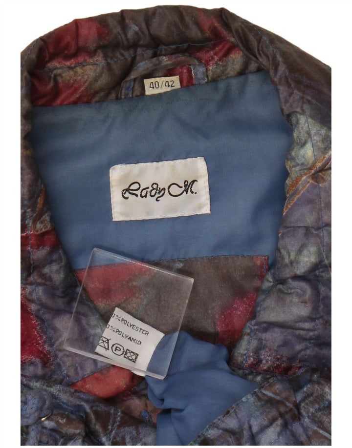 Jaqueta corta-vento feminina vintage EU 40/42 grande multicolorida