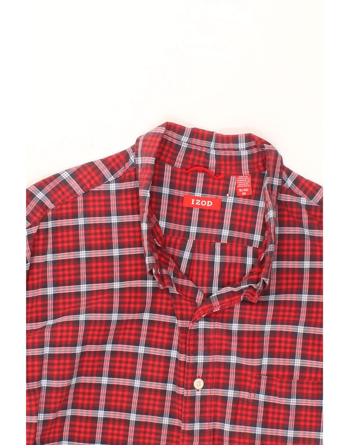 IZOD Mens Shirt XL Red Check Vintage Izod and Second-Hand Izod from Messina Hembry 